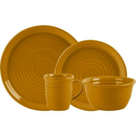 Carnival Yellow Dinnerware Set, 16 Piece