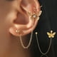 thumbnail image 1 of HomeKingdee One-Piece Elegant Ear Clip Tassel Earrings - Rhinestone Inlay Round Drop Earrings for Women for Daily, Wedding, Party Occasions, 1 of 6