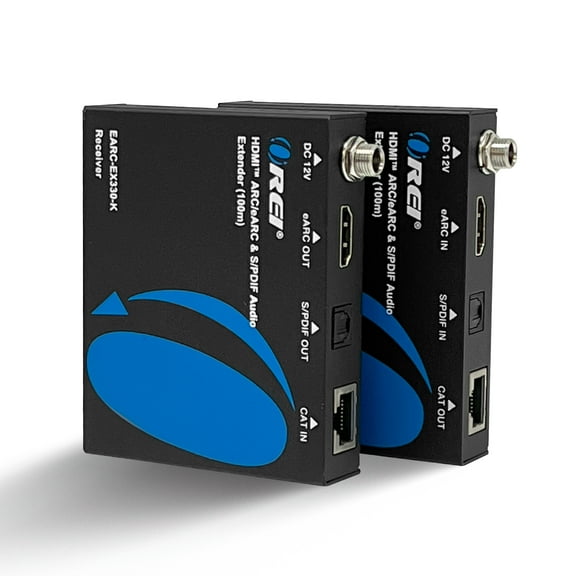 OREI HDMI ARC/eARC & S/PDIF Audio Extender Up To 100m using CAT 6/7 (EARC-EX330-K)