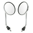 thumbnail image 1 of Handlebar Mirror, Universal Metal Alloy Waterproof Motorcycle Rearview Mirror  Plated Round 8mm Thread  For Street Bikes For ATV, 1 of 8