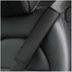 thumbnail image 1 of Rojo 2 uds sensación de piel fina agujero cinturón de seguridad de coche cubierta de hombro cubierta protectora cinturón de seguro, 1 of 4