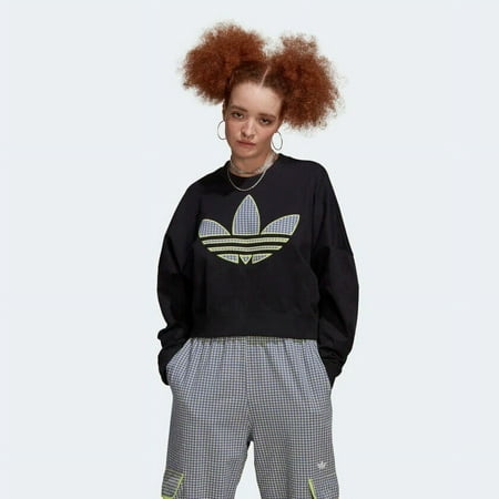 Adidas Originals Womens Loose Sweatshirt with Trefoil Application HB9442 Black
