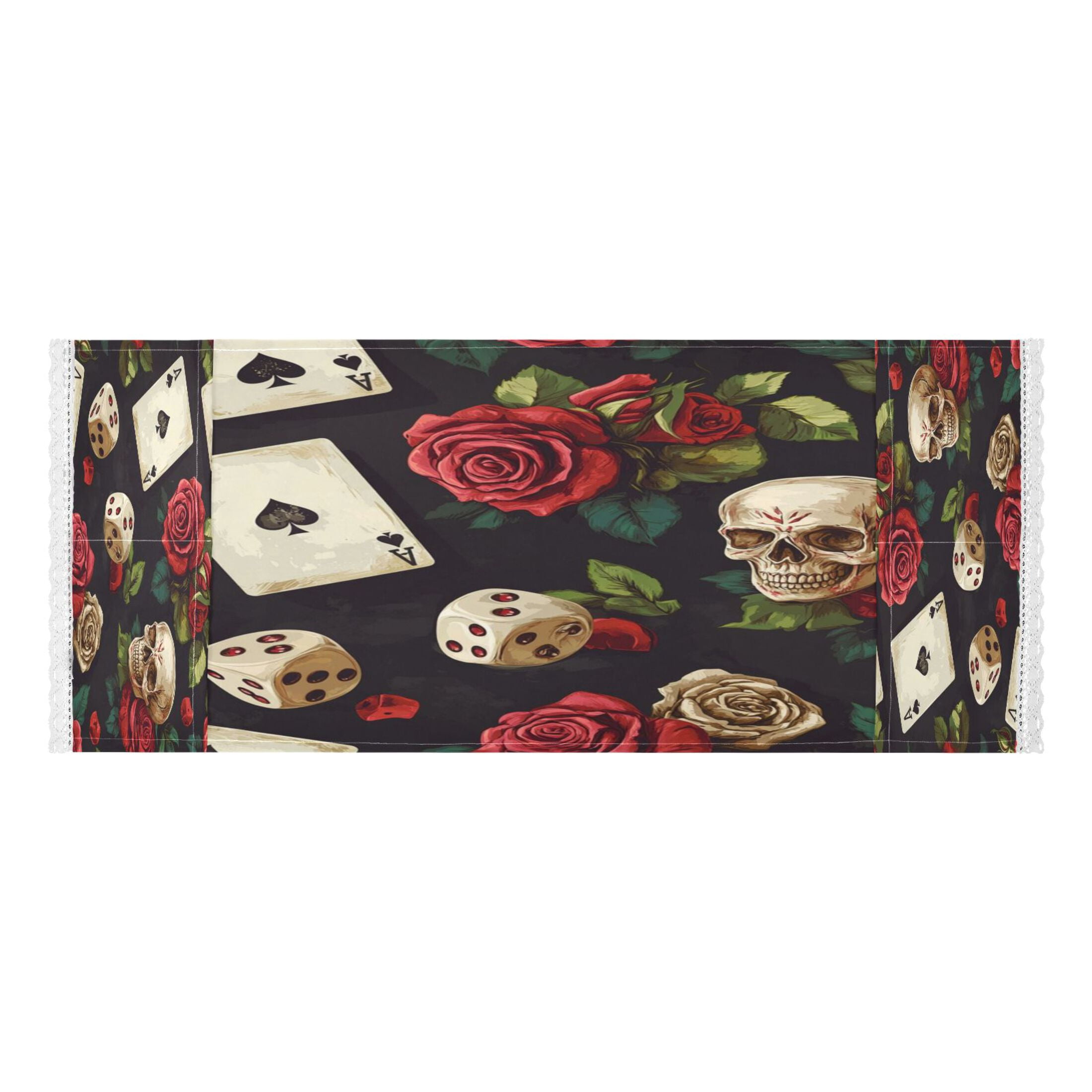 WOBOGO Poker Collides with Skulls Washing Machine Cloth Dryer Refrigerator Top Cover Protective Non-Slip Mat For Kitchen Laundry