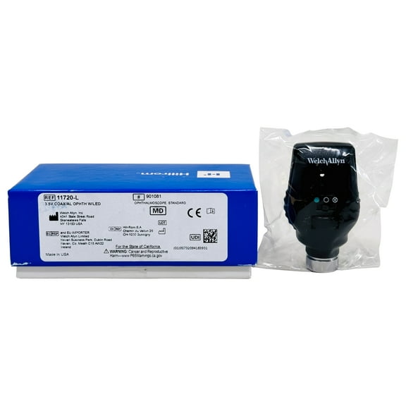 Welch Allyn 11720-L 3.5V Halogen Coaxial Ophthalmoscope with LED, Head Only