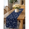 thumbnail image 4 of Burlap Table Runner 60 Inches Long, Farm Cow Chicken Navy Blue Non-Slip Kitchen Table Runners for Dining Room Everyday Use Party Table Decorations Retro Farmhouse Animal, 4 of 9