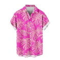 thumbnail image 3 of Hawaiian Shirt for Men Summer Casual Beach Button Down Printed T Shirts Short Sleeve Lightweight Loose Lapel Vacation Blouse Top, 3 of 6