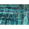 thumbnail image 1 of Ahgly Company Machine Washable Indoor Rectangle Transitional Dark Turquoise Green Area Rugs, 5' x 8', 1 of 1