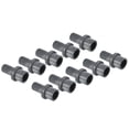 thumbnail image 1 of Unique Bargains UPVC Reducer Pipe Fitting 20mm OD 15mm Barbed, 10 Pack Straight Coupling Adapter Connector, Grey, 1 of 5