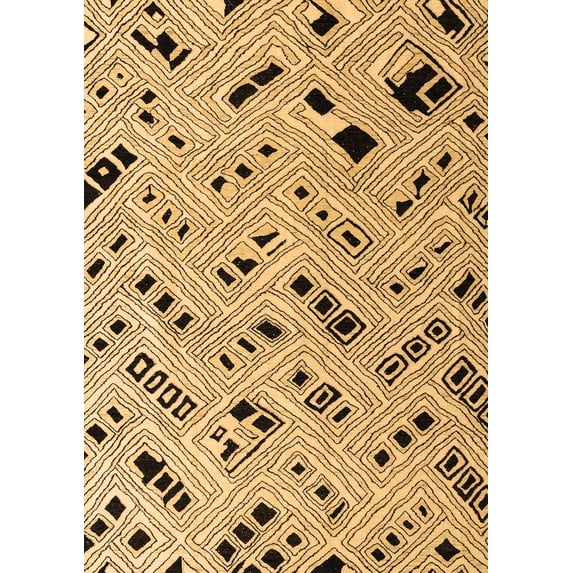 Ahgly Company Indoor Rectangle Solid Brown Modern Area Rugs, 8' x 10'