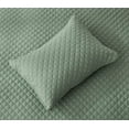 thumbnail image 3 of Chezmoi Collection Teo 3-Piece White Queen Size Quilt Set - Diamond Stitch Stone-Washed Super Soft Microfiber Lightweight Quilted Bedspread Coverlet Set for All Seasons, 3 of 11