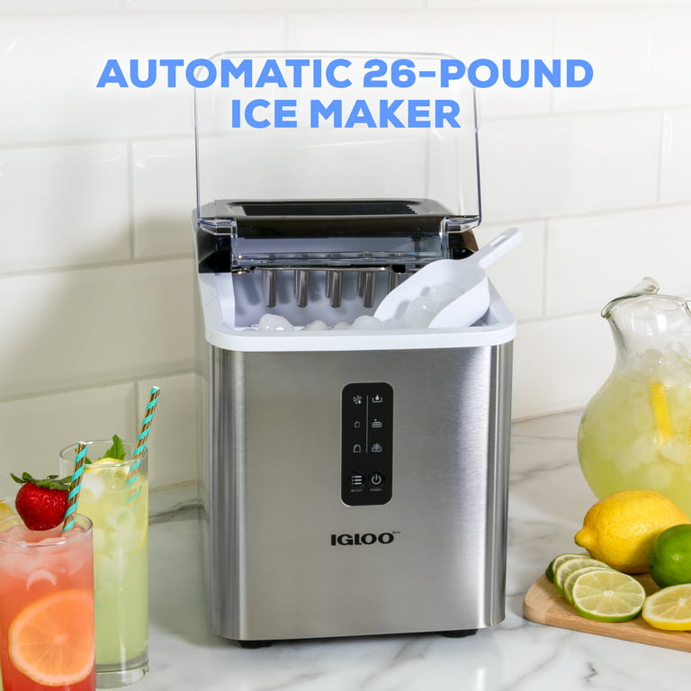 Igloo IGLICEBSC26SS Automatic Self-Cleaning 26-Pound Ice Maker