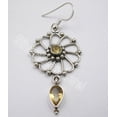 thumbnail image 2 of SilverStarJewel Sterling Silver Citrine Earrings 1.4" Gift Jewelry, 2 of 3