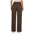 thumbnail image 3 of Women's Casual Solid Color Lace Up Straight Leg Sports Slacks2, 3 of 6