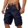 thumbnail image 4 of Dwellite Cargo Shorts for Men 2026 Cotton Casual Relaxed Fit Outdoor Work Shorts with Multi-Pocket Dark Blue 2XL, 4 of 4