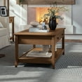 Greenport Coffee Table, Solid Wood with a Brushed Walnut Finish