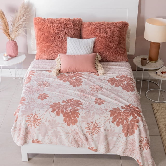 Cobertor nórdico Vianney Frazada Liberia de textura suave Beauty Soft 2 vistas estampadas