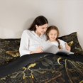 thumbnail image 5 of Castle Fairy Boho Animal Moth Bedding Comforter Set 2pcs for Children Teenagers Adults,Black Golden Twin Comforter Sets Microfiber,Gothic Exotic Style Breathable Bedding Set,Lightweight Room Decor, 5 of 8