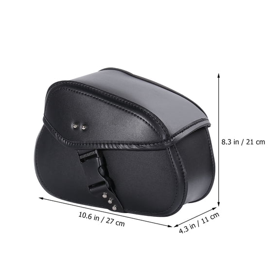 WORGEOUS Motorcycle Saddle Bags Barrel for Universal Saddlebags Black