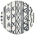 thumbnail image 4 of SAFAVIEH Metro Jarred Diamond Area Rug, Black/Ivory, 5' x 8', 4 of 10