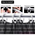 thumbnail image 6 of Black Spellbook Shower Curtain Set Home Bathroom Set with Shower Curtain and Rugs and Accessories Bathroom Decor Curtain with 12 Hooks, 6 of 6