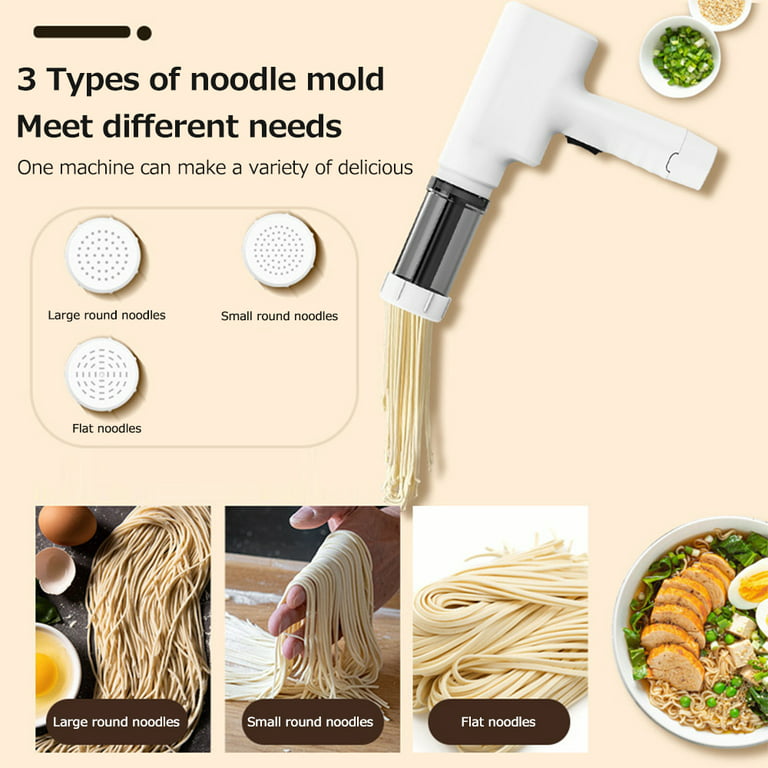 Electric Pasta Noodle Maker 5 Molds Machine Rechargeable