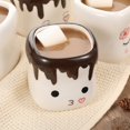 thumbnail image 3 of AVAFORT Marshmallow Shaped Hot Chocolate Mugs Set Heart Emoji 4 Cups Set, 3 of 4