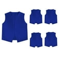 thumbnail image 1 of TOPTIE Kid Volunteer No-Button Child Vest Waistcoat Party Vests 5 Packs-Blue-L, 1 of 5