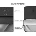 thumbnail image 2 of KOMI Étui Housse Imperméable en Nylon pour Ordinateur Portable 13 Pouces, Noir, 2 of 5