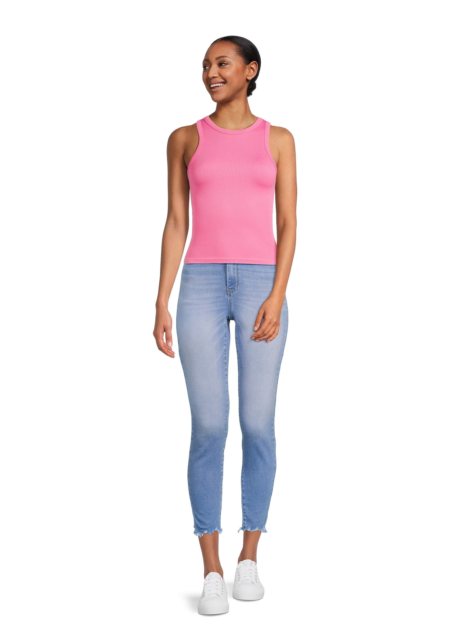 No Boundaries Seamless Tank Top, Women's and Women's Plus