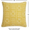 thumbnail image 5 of REDEARTH Printed Throw Pillow Cushion Covers-Woven Decorative Farmhouse Cases Set for Couch, Sofa, Bed, Chair, Dining, Patio, Outdoor, car; 100% Cotton (18"x18"; Mustard) Pack of 4, 5 of 6
