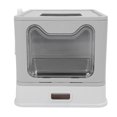 thumbnail image 1 of Large Cat Litter Box Enclosure, Drawer Type Cat Litter Tray, Stainless Steel Hooded Litter Box for Cat with Scoop, Odor Control and Privacy, Easy to Clean, Multi Cat Household, 1 of 7