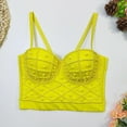 thumbnail image 3 of Workout Bras for Women Seamless Bra Feature V-Neck No Underwire Bra Style W-1207 Yellow S, 3 of 6