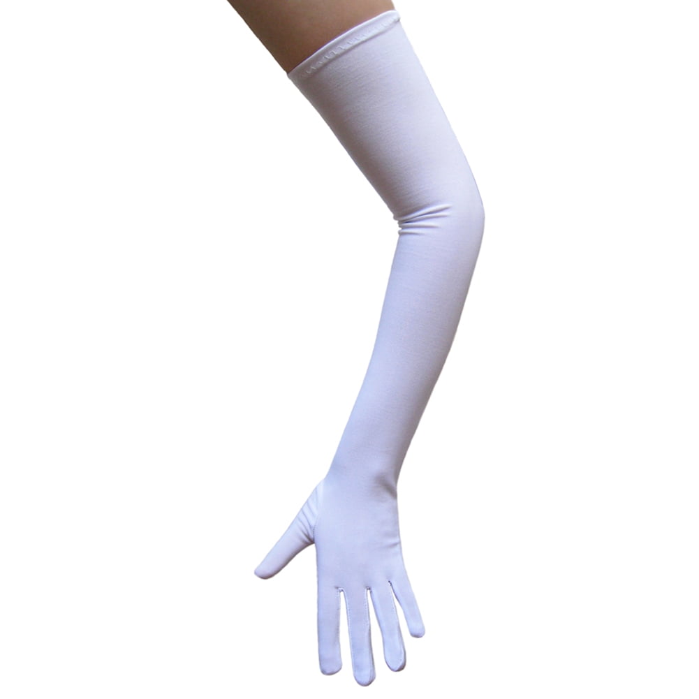 SeasonsTrading White Costume Gloves (Opera Length) Prom, Dance, Party