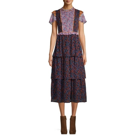 Sui by Anna Sui Women's Falling Leaves Print Dress