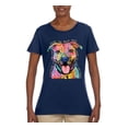 thumbnail image 3 of Dean Russo Best Dog Dog Lover Womens Graphic T-Shirt, Navy, Small, 3 of 6