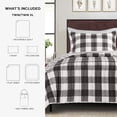 thumbnail image 3 of Mainstays Ensemble courtepointe et drap-housse légers tout-en-un - 5pièces, 1 PL/XL, Buffalo Check, 3 of 14