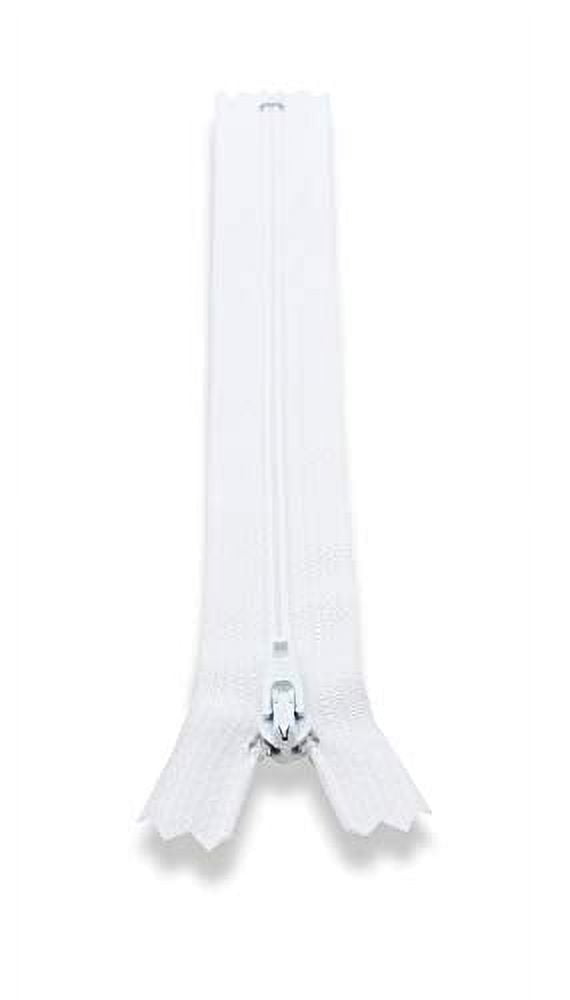 YKK #3 Coil Dress Closed Bottom Zippers Color White - 12 Zippers per Pack (90 Inches)
