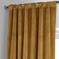 thumbnail image 4 of HPD Half Price Drapes Signature Apple Cider Gold Plush Velvet Blackout Curtains (1 Panel), 50W X 84L, 4 of 6