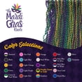 thumbnail image 3 of THE MARDI GRAS KREWE - Mardi Gras Beads - 33" 7mm, 120 Necklaces Purple, Green, Gold - Bulk Pack for Party Favors, Decorations, Crafts, 3 of 6