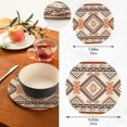 thumbnail image 3 of SKYSONIC 2 pcs Tribal Geometric Ethnic Pot Holders Trivets, Heat Resistant Trivets,Nordic Stripes Oriental Cotton Thread Weave Mats for Hot Pads Pans Pot Bowl Teapot, 3 of 7
