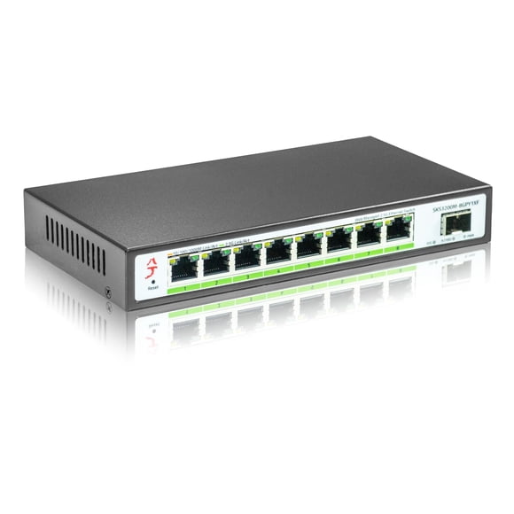 Conmutador Ethernet XikeStor de 8 puertos y 2,5 G gestionado por web con SFP+ de 10 G