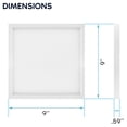 thumbnail image 4 of LUXRITE 9 In. LED Flush Mount Light, Surface Mount, 5CCT, 1500LM, CRI90, 110, 18W Dimmable UL Listed Square Trim 4 Pack, 4 of 7