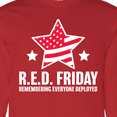 thumbnail image 4 of Inktastic Red Friday Remembering Everyone Deployed with Red American Flag Long Sleeve T-Shirt, 4 of 5
