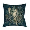 Sea Horse Vignette Throw/ Floor Pillow