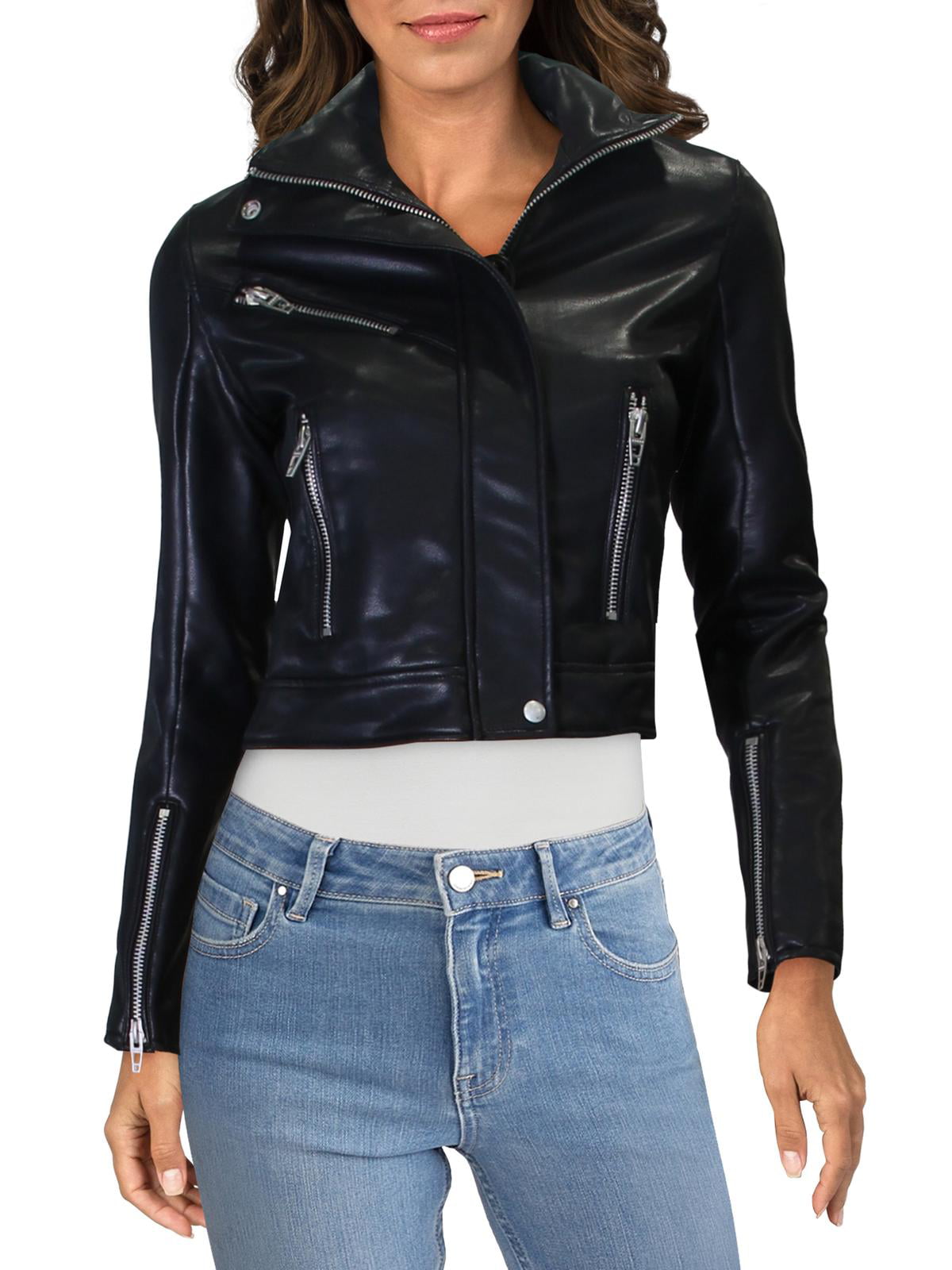 BLANKNYC Womens Vegan Leather Jacket Jacket