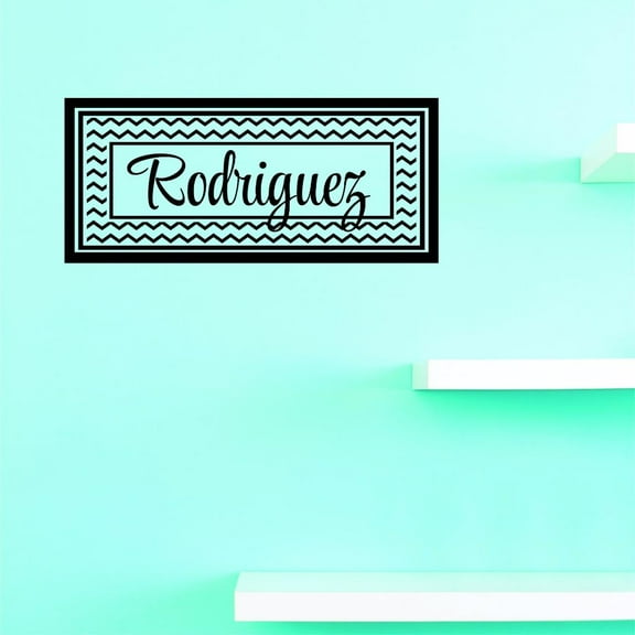 Custom Decals Rectangle Family Frames Wall Art Size: 20 X 40 Inches Color: Black