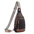 thumbnail image 1 of Bolso bandolera CLUCI de piel para mujer, viajes y senderismo, 1 of 8