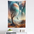 thumbnail image 3 of Ambesonne Space Wall Hanging Tapestry, Astronaut Swinging in Galaxy, 30"x45", Teal Ginger, 3 of 3