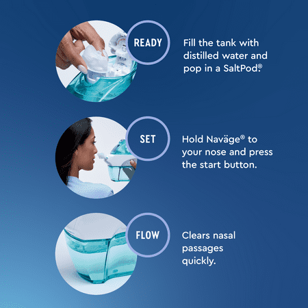 Naväge Nasal Irrigation Nose Cleaner, 20 SaltPods, and Leopard Travel Bag