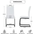thumbnail image 6 of Sumdeal Modern Dining Chairs, PU Leather Side Dining Room Chairs Set of 6,White, 6 of 9